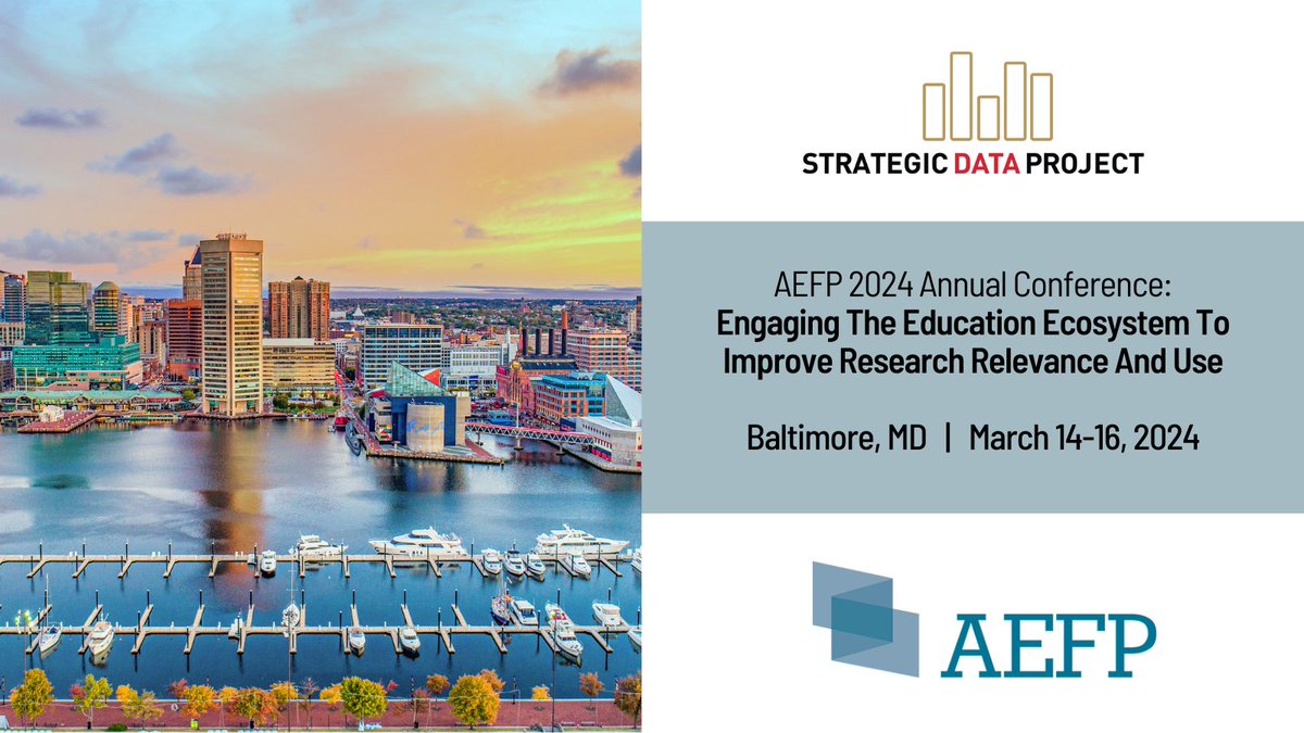 SDP is excited to be in Baltimore for #AEFP2024 <a href="/aefpweb/">AEFP</a>. If you're at the conference, be sure to swing by our exhibitor table. Also, many SDP fellows and alumni will be presenting -- follow along as we showcase the impactful work happening in the #SDPfellow network.