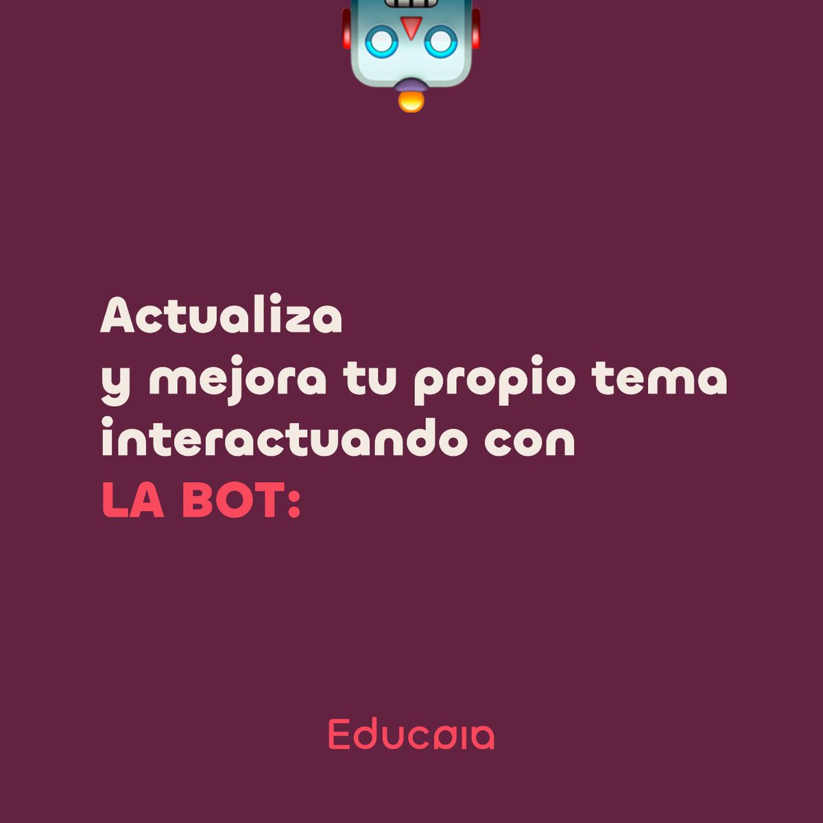 educaia_'s tweet photo. Analiza y mejora tu tema con La Bot. Enfócate en estudiar y ahorra tiempo con nuestra plataforma. La Bot ofrece sugerencias adaptadas a los criterios de evaluación. ¡No pierdas la oportunidad de tener tu tema perfecto! #VentajaEducaia
🦉📚
¡Prueba ya!
🔗https://t.co/8V6c3CTBqe https://t.co/jjHDRKK2wj