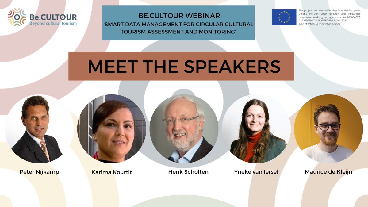 Be.CULTOUR (@becultour) on Twitter photo Meet the speakers of the final Be.CULTOUR webinar on “Smart data management for circular cultural tourism assessment and monitoring” on March 15th from 10-11:30 am CET. Register ec.europa.eu/eusurvey/runne…
Agenda becultour.eu/becultour-webi… <a href="/ERRINNetwork/">ERRIN Network</a> <a href="/CNRsocial_/">CNR Consiglio Nazionale delle Ricerche</a> <a href="/ICLEI_Europe/">ICLEI Europe</a> Meet the speakers of the final Be.CULTOUR webinar on “Smart data management for circular cultural tourism assessment and monitoring” on March 15th from 10-11:30 am CET. Register ec.europa.eu/eusurvey/runne…
Agenda becultour.eu/becultour-webi… <a href="/ERRINNetwork/">ERRIN Network</a> <a href="/CNRsocial_/">CNR Consiglio Nazionale delle Ricerche</a> <a href="/ICLEI_Europe/">ICLEI Europe</a>