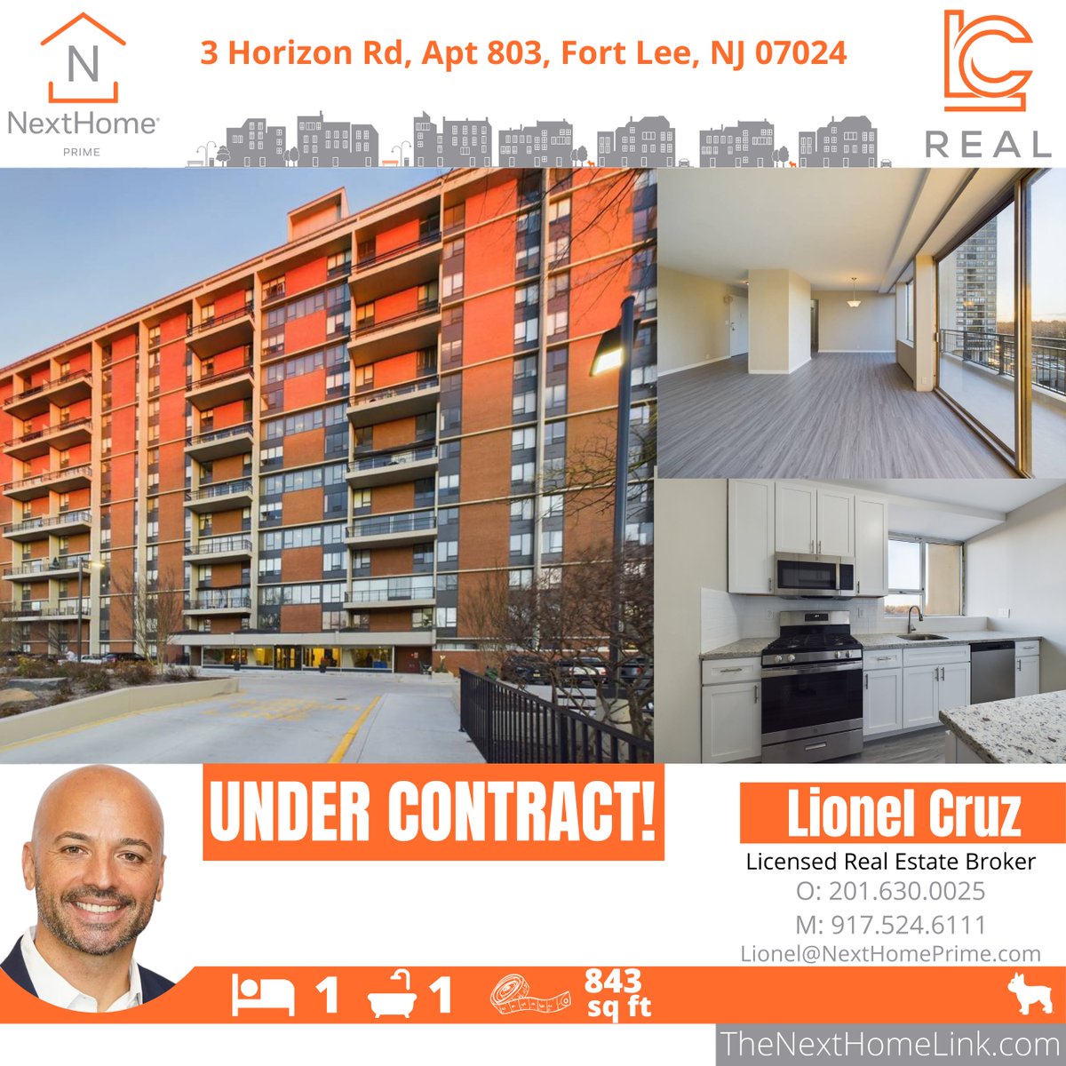 We are now UNDER CONTRACT at 3 Horizon Rd, Apt 803, Fort Lee, NJ 07024!

#NextHomePrime #NextHome #RealEstate #condo #UnderContract #RealEstateForSale #HomesForSale #LionelCruz #LCReal #NewJersey #NJ #Residential #JustListed #DreamHome #Home #NewListing #Apartments #NJApartments