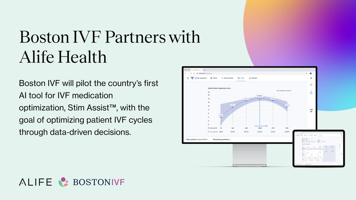 We are excited to announce our groundbreaking partnership with @Alifeivf ('Alife'), a leading fertility technology company, in order to optimize patient #IVF cycles through the utilization of #AI technology. Learn more here: prnewswire.com/news-releases/…