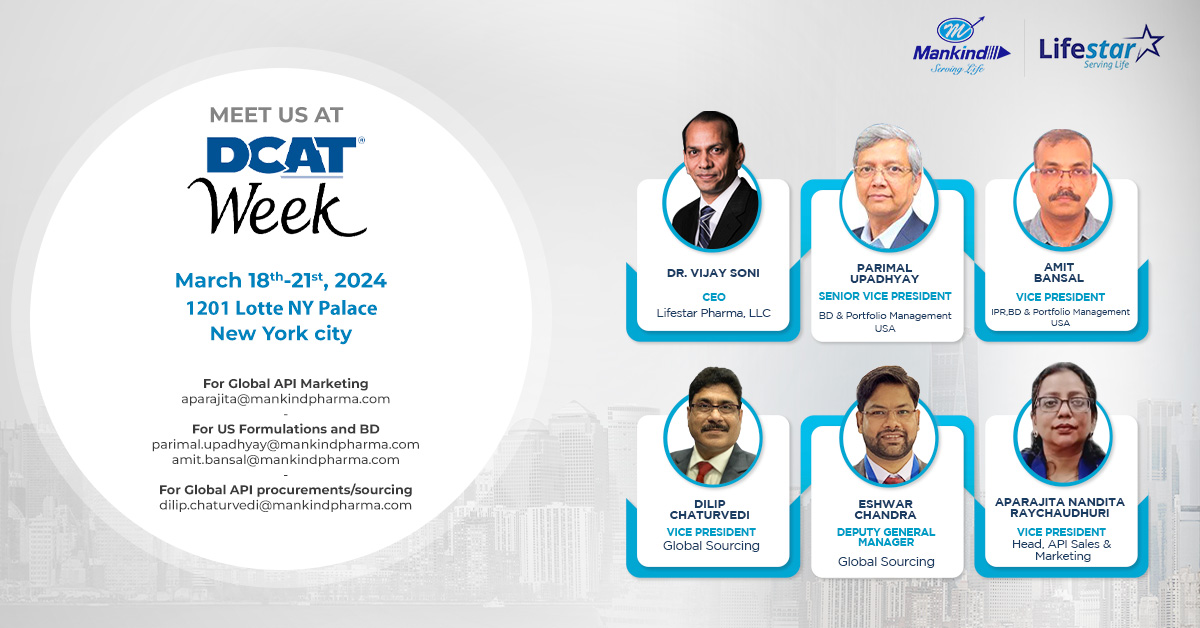 Pharma_Mankind's tweet image. Meet our team at DCAT Week 2024 in NYC! 
Join us as we dive into the future of medical innovation, share insights, and connect with the brilliant minds shaping healthcare. 

#DCATWeek #MankindPharma #HealthTech #Servinglife