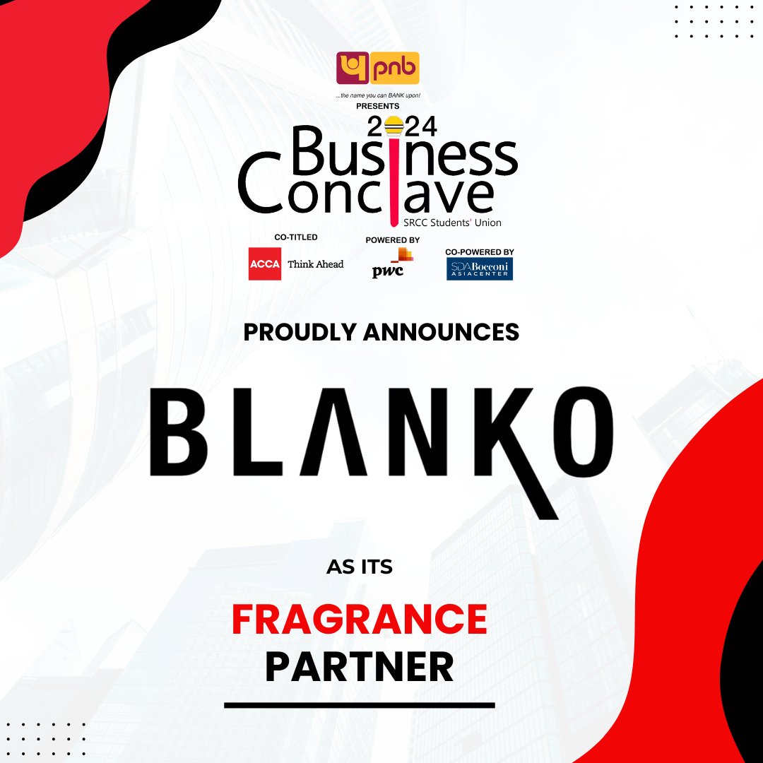 srccbcon's tweet photo. Business Conclave 2024 is delighted to announce Blanko as our esteemed Fragrance Partner for this prestigious event.
Explore the best brand for long-lasting perfume for men in India.Offering top luxury fragrancesgift sets, Blanko by King exemplifies elegance.
#SRCC #Blanko #Fest https://t.co/54pg3aHjmF
