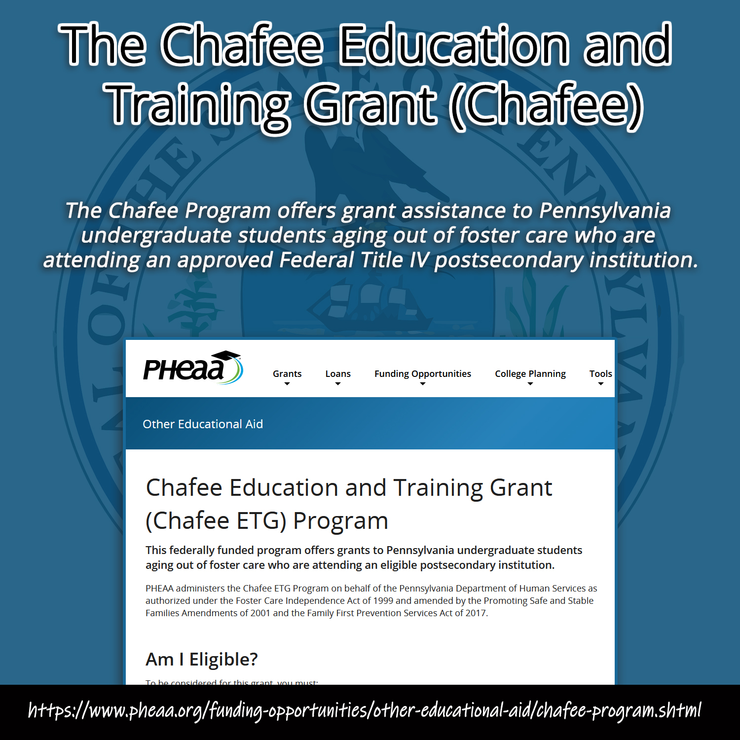 PSU Student Aid on X: “Chafee Education and Training Grant (Chafee