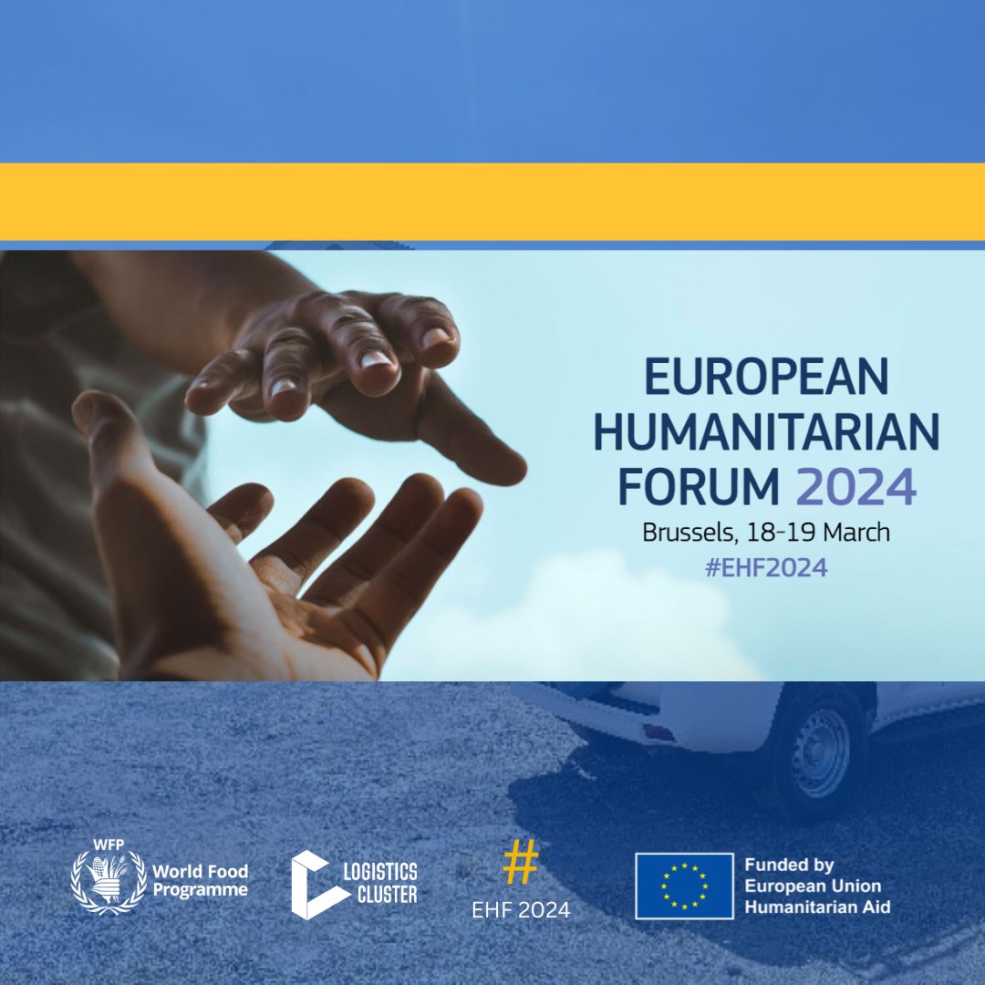 #EHF2024 🌍 Join us at the European Humanitarian Forum next week! 🗓️Save the Date: March 19th 👉The strategic humanitarian supply chain & logistics (9h00 CET). 👉The EU crisis response tools in humanitarian settings (15h45 CET). 📺 Register here: ec.europa.eu/eusurvey/runne…