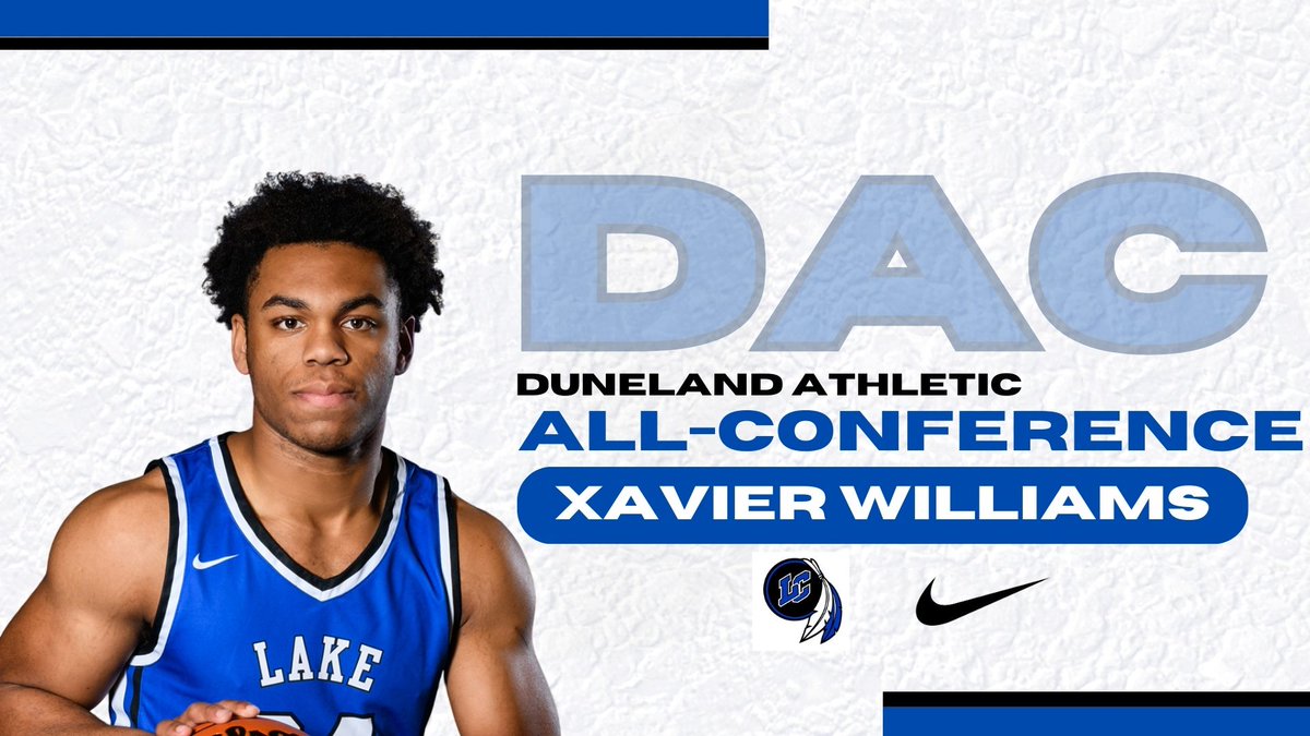 Congrats to senior guard @Xavierwilliamsw on making the DAC All-Conference Team. @LCIndians @LC_School_Corp