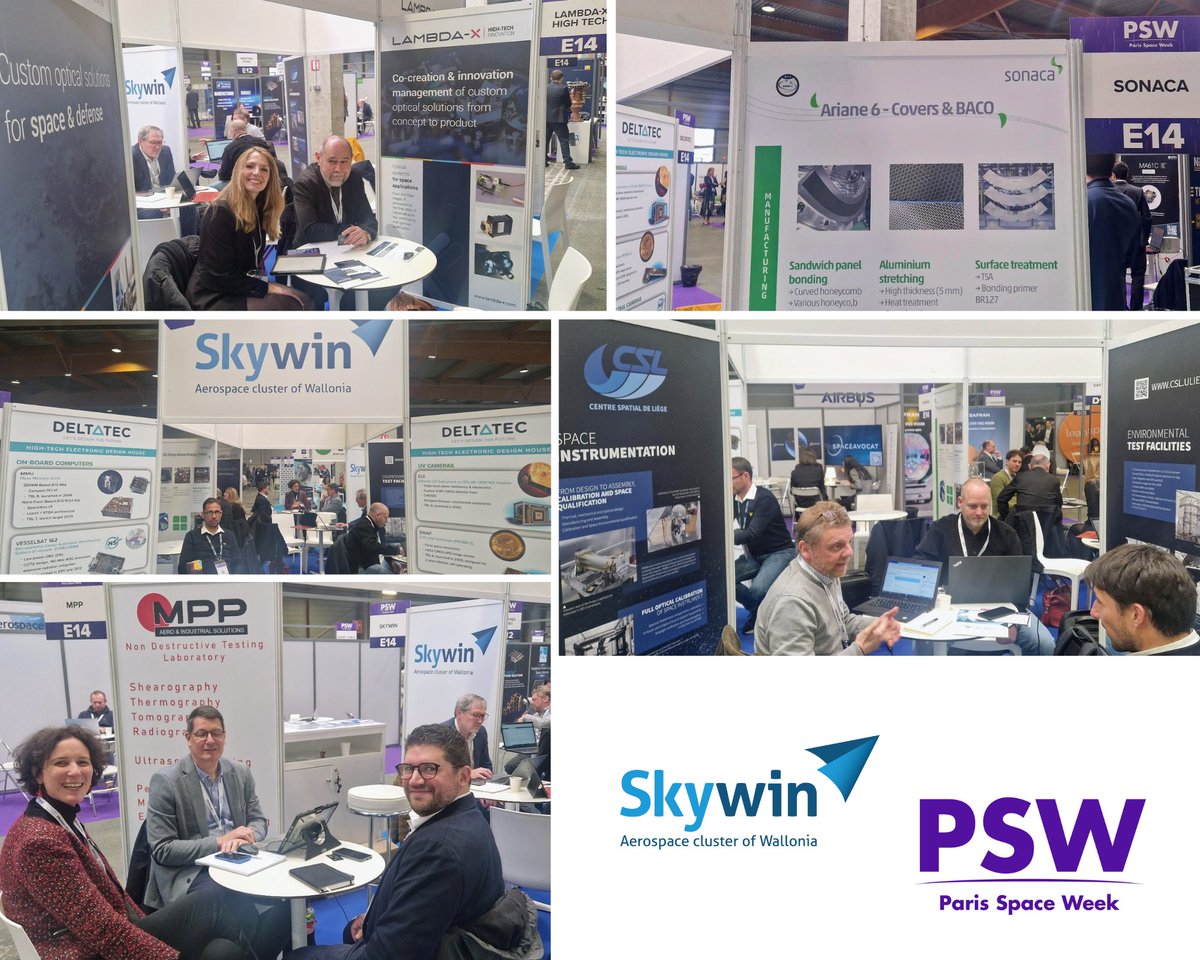🚀@Skywin is present with 5 of its members at @ParisSpaceWeek 2024 Come and see us ! @CSL_Liege @LambdaXsa @sonaca @Deltatecdesign #MPP #BusinessMeetings #SpaceIndustry #Innovation #FutureFrontiers