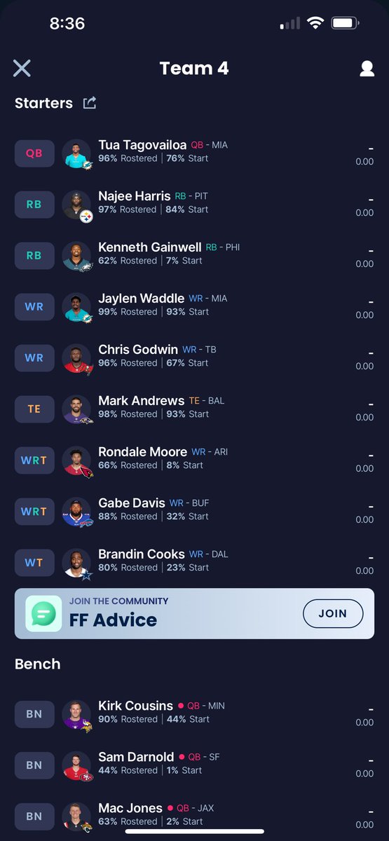 JarryTurtle's tweet photo. @MyFantasyLeague 
Looking for a new owner for an orphan team:
16 team/0.5 ppr/Dynasty League (w/Empire Pot)

•$20/year (first year free)
•Payout to top 3
•fun, active league! https://t.co/w1E3Na0GEV