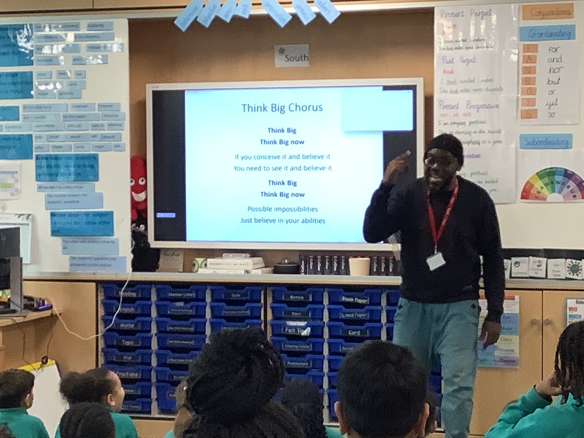 MeridianAngelPS's tweet image. Today Years 3,4,5 and 6 had a visit from rap lyricist and author @MrBreis, who inspired them by sharing his work with them, they even got to join in!@LDBSLAT