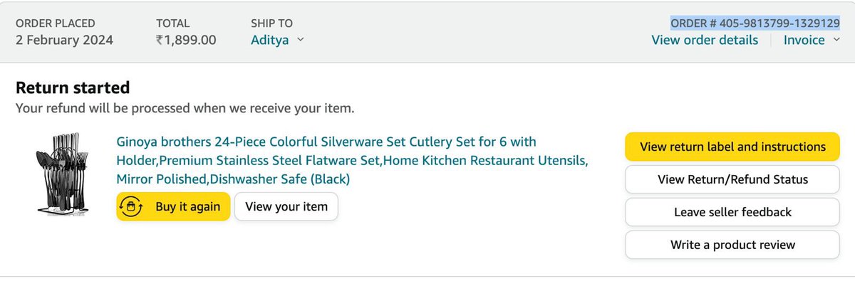 AddyWits's tweet photo. @amazonIN @AmazonHelp 6th of feb placed a return request which is still not completed and it’s 13th of March.Have given countless calls — 3 pickups were scheduled—but the return pick up never happened—being a prime customer is this sort of service do you commit? @jagograhakjago https://t.co/Ouht1YuK94