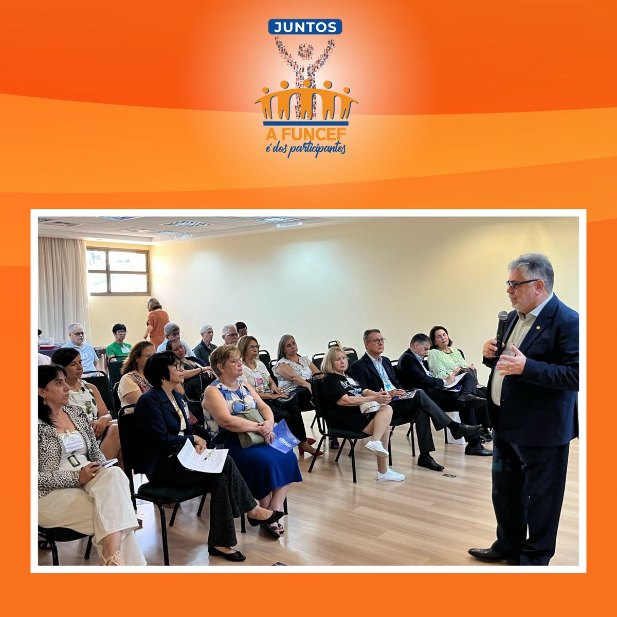 afuncefedospar1's tweet photo. 🗓️Ontem, 11 de Março, Rogério Vida, Diretor Eleito de Administração e Controladoria da FUNCEF, participou de um Encontro com Assistidos promovido pela AEA MG, na regional do Triângulo Mineiro, em Uberlândia.

👉🏽Arraste para o lado e confira! 

#afuncefedosparticipantes #caixa https://t.co/FobEooobvB