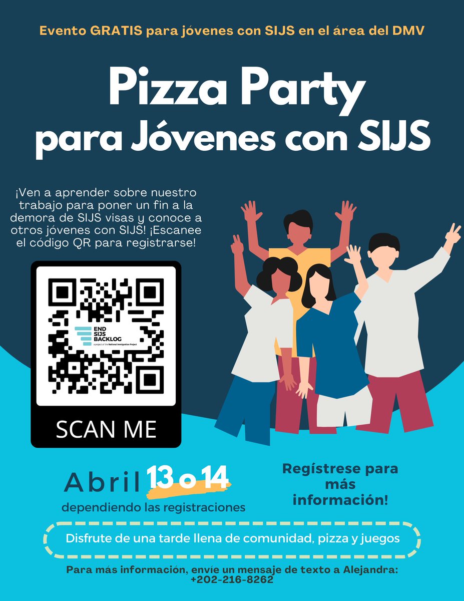 ¿Eres un joven con SIJS en el área del DMV (Washington D.C., Maryland y Virginia)? La coalición va a tener un evento gratis en Abril.🎉 ¡Visita el enlace en nuestro bio para obtener más información y para registrarte!😎 #SIJS #EndSIJSBacklog #SIJSBacklog