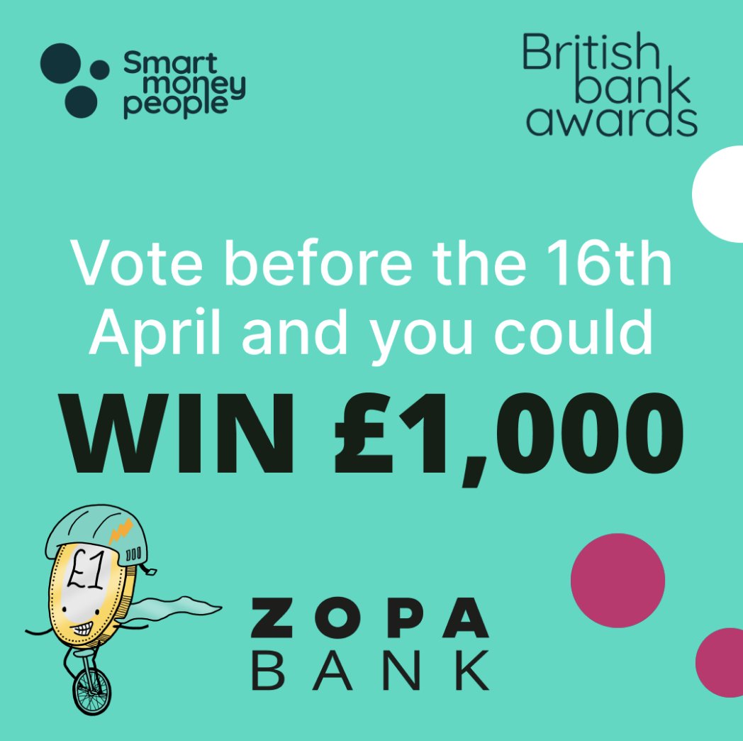 🏆 We’re proud to have been nominated for Best Personal Loan Provider, Best Credit Card Provider and Best Savings Provider for the British Bank Awards 2024 💸Vote before the 16th April, to be in with the chance of winning £1,000 from Smart Money People - smartmoneypeople.com/british-bank-a…