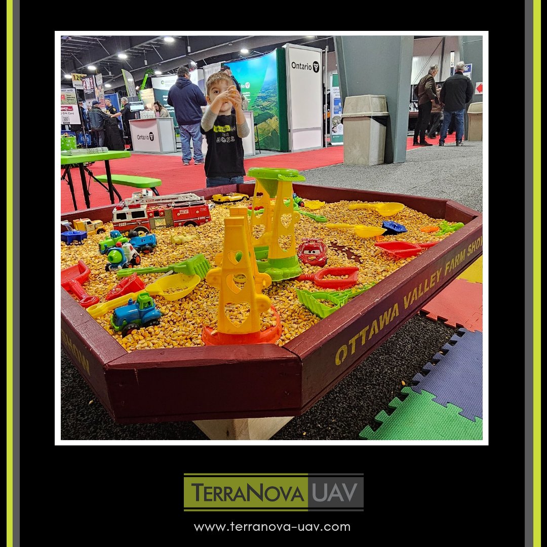Terralynx_ai's tweet photo. Day 2 at the Ottawa Valley Farm Show, and our little boss of Terranova UAV is having a blast! Our 2-year-old CEO is loving the kids' area, playing with toy trucks and corn kernels. It's been such a joy seeing him enjoy every moment of the event.
@OttawaFarmShow
#OVFS24 https://t.co/HreOntN2yn