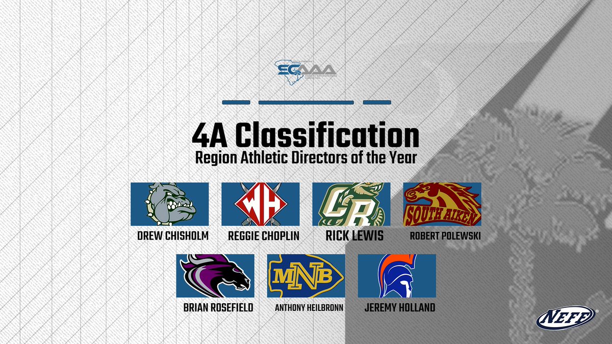 SouthCarolinaAD's tweet photo. Congratulations to our 4A Region Athletic Directors of the Year! https://t.co/zwrFSBsGbo