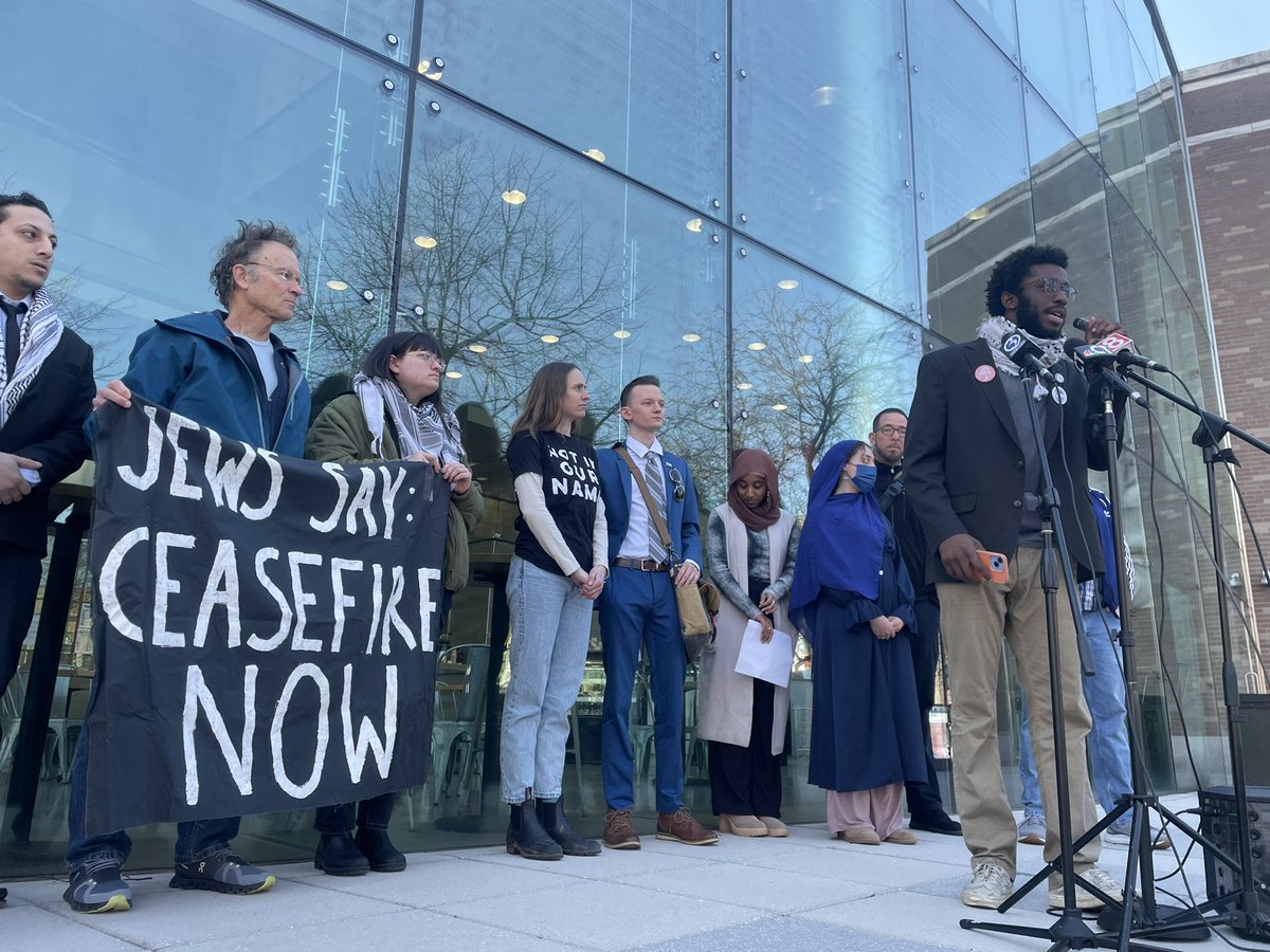 HAPPENING NOW: CT DSA-endorsed councilman Abdul Osmanu is joined by Hartford councilman Josh Michtom, and New Britain alderman Nate Simpson, at a press conference to announce the coalition ENDORSING Vote Uncommitted CT 🌹🇵🇸🗳️