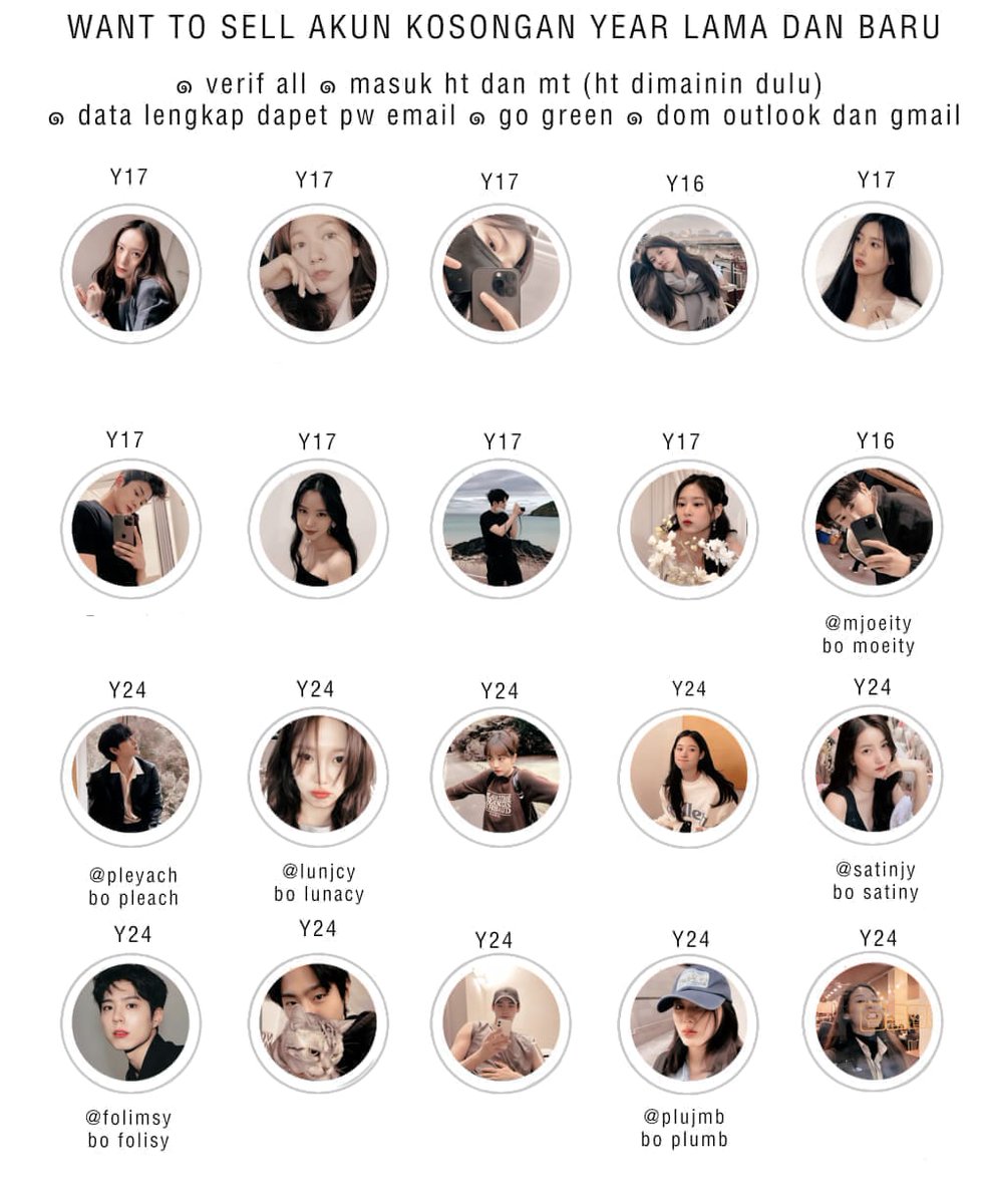 ˚₊‧꒰ა wts acc kosongan y lama dan y baru ! ໒꒱ ‧₊˚

13k/each

๑ verif all non mastip
๑ go green &amp; masuk ht dan mt (ht dimainin dulu)
๑ data acc lengkap

#zonajajan #zonaba #zonauang