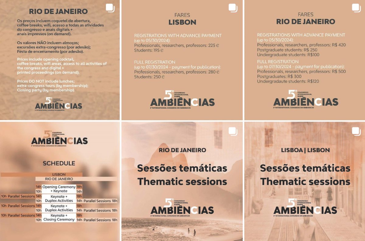 LaboratoireAAU's tweet photo. Abstract Submissions are open for the 5th. International Congress on AMBIANCES "Sensory Explorations, Ambiances in a Changing World":  
Up to 20/04/2024 
Simultaneously at Lisbon and Rio de Janeiro
👉 https://t.co/EZwqOyYHyF 
#AAUCRESSON #AAUCRENAU @ULusofona @ufrj https://t.co/AbgPcVo0Oi