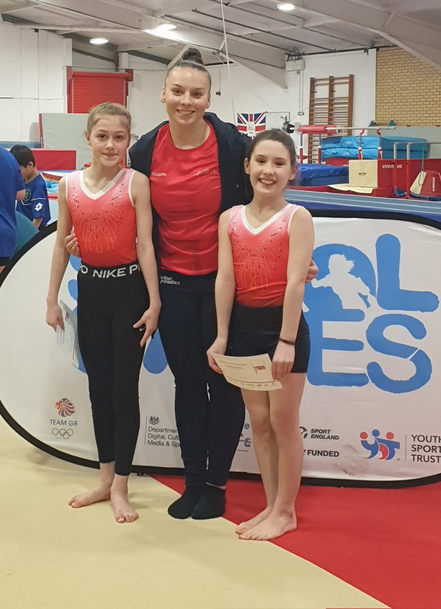 A great morning for these two beautiful girls representing <a href="/GtSankeyPrimary/">Great Sankey Primary and Nursery School</a> in the school finals. They also got to meet and watch Alisha doing what she does best 🤸‍♀️. I really enjoyed watching them. Thanks <a href="/bestgymclub/">cheshiregymnastics</a>