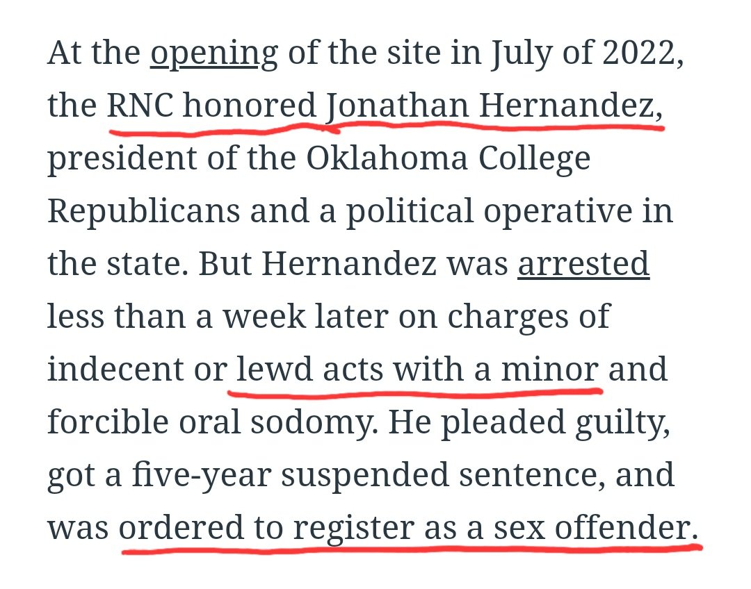 News today by @SollenbergerRC that the RNC is fully shutting down their Hispanic Outreach programs! Pero, where will they place their former RNC Hispanic Outreach star, honoree, and part-time registered sex offender, Mr. Jonathan Hernandez, full story: thedailybeast.com/make-the-rnc-w…