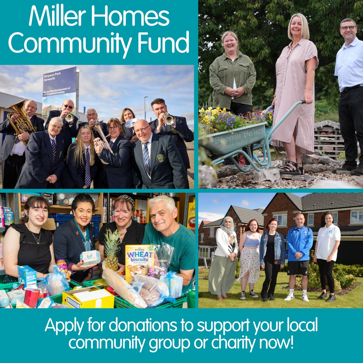 The next round of our Miller Homes Community Fund opens TODAY!

Apply for donations of £250 to £2000 to support your local community group or charity now.

Find out more: millerhomes.co.uk/corporate/comm…

#CharityFunding #MillerHomes #CommunityFund