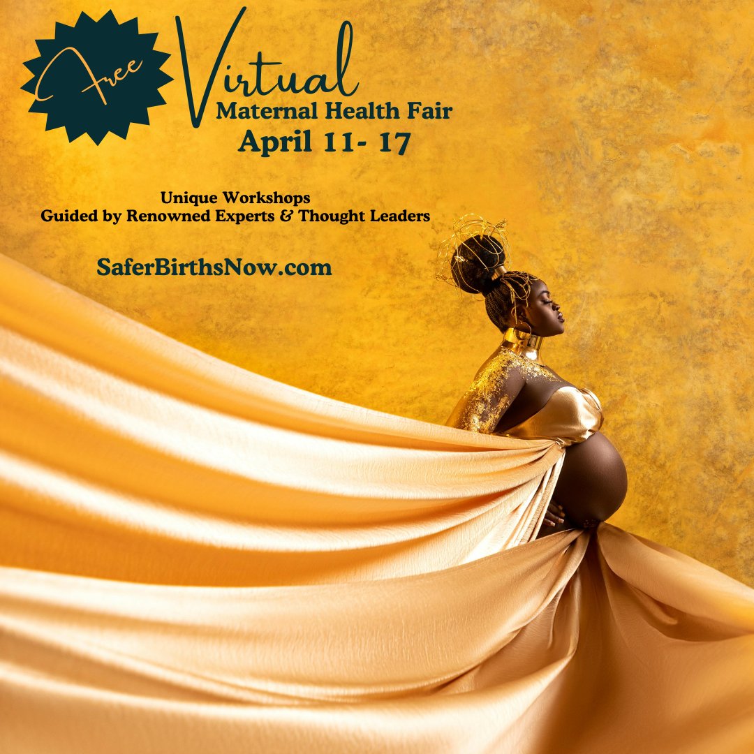 🌟 Join us for the Safer Births Virtual Maternal Health Fair from April 11-17! 🌟 Learn more here: saferbirthsnow.com
