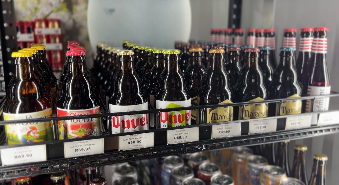 The Belgian Beer Line up at @CorkandBottleSA Sunset Beach #BelgianBeerCompany #BelgianBeer