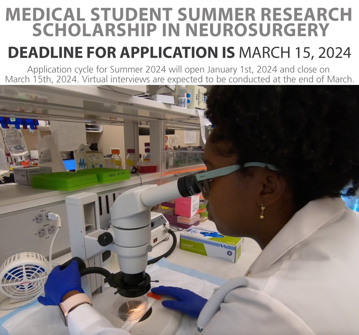 This Friday, March 15th is the deadline to apply for the Medical Student Summer Research Scholarship in #Neurosurgery ! Don't miss out on this amazing opportunity! Learn more 👇med.miami.edu/departments/ne… @unmc @UNMCCOM #MedTwitter