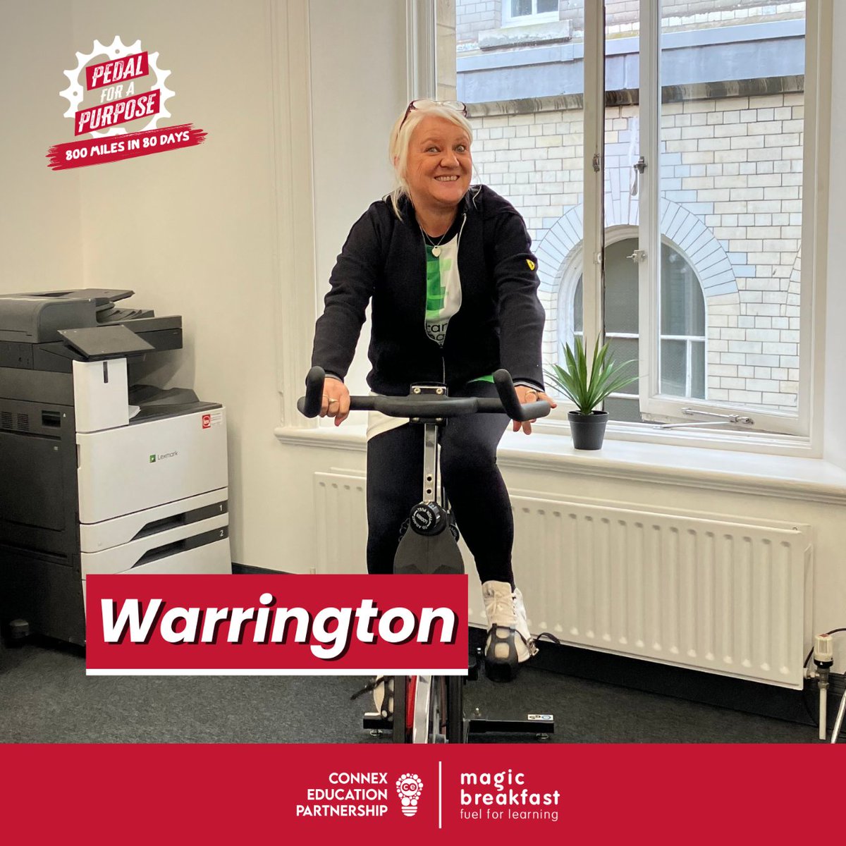 #Warrington you were wonderful 🚴‍♀️👏

#PedalForAPurpose is nearly at the finish line, but there is still time to donate then please do at 👉lnkd.in/eKc3gJXM

#NoChildTooHungryToLearn #1MillionBreakfast #OfficeFun
