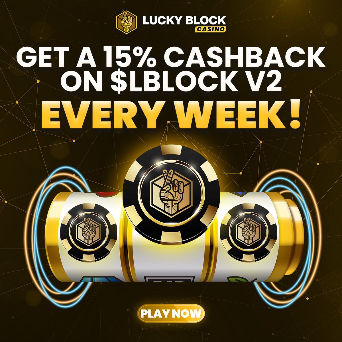 LuckyBlockArmy's tweet image. Introducing our latest update: #LBLOCK V2 weekly cash-backs are now active! 😍

Deposit and wager with LBLOCK V2 to receive a 15% cash back on net losses, paid out every Tuesday 🚀

Purchase V2 tokens on UNISWAP, MEXC, LBANK or GATE.IO 🏆
🔥🔥🔥🔥🔥🔥