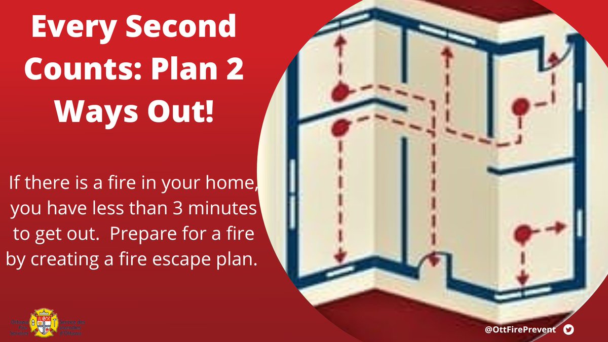 Are you Looking👀 for activity for the whole family this #marchbreak ? Why not Plan and Practice your escape plan and ensure you have 2 ways out. For more info visit Ottawa.ca/Fire
