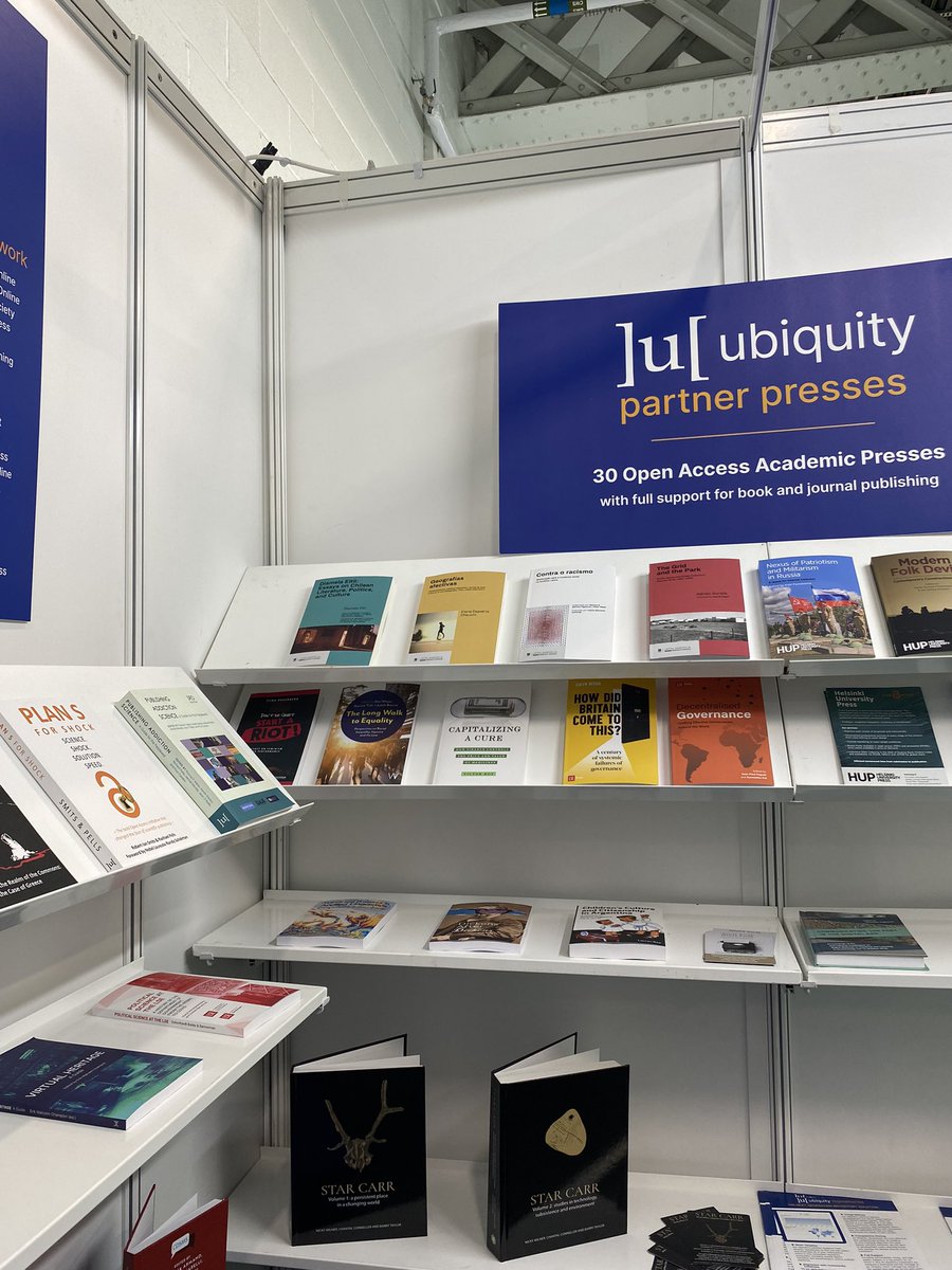 Day 2 of #LBF2024! Find us on stand 7A34, featuring titles from @HelsinkiUPress @WRUniPress @LARC_LASA📖📚 #OpenAccess #OA #openbooks