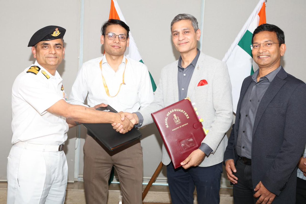 Indian navy signs contract with NewSpace Research & Technologies for the design & development of indigenous High Altitude Pseudo Satellite (#HAPS) for the Indian Navy.