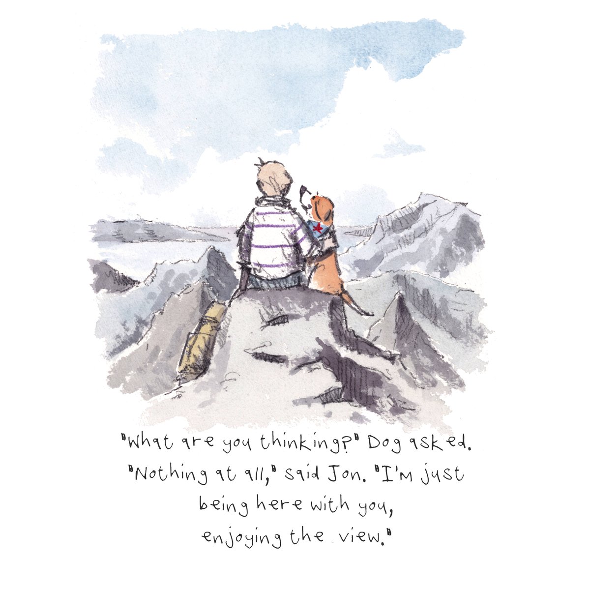 I hope that you are having a really lovely day so far, lovely people and lovely dogs. Jon and Dog are enjoying the view. I'm wishing you the very best for the rest of your day. #hoorayfordogs #enjoyingtheview