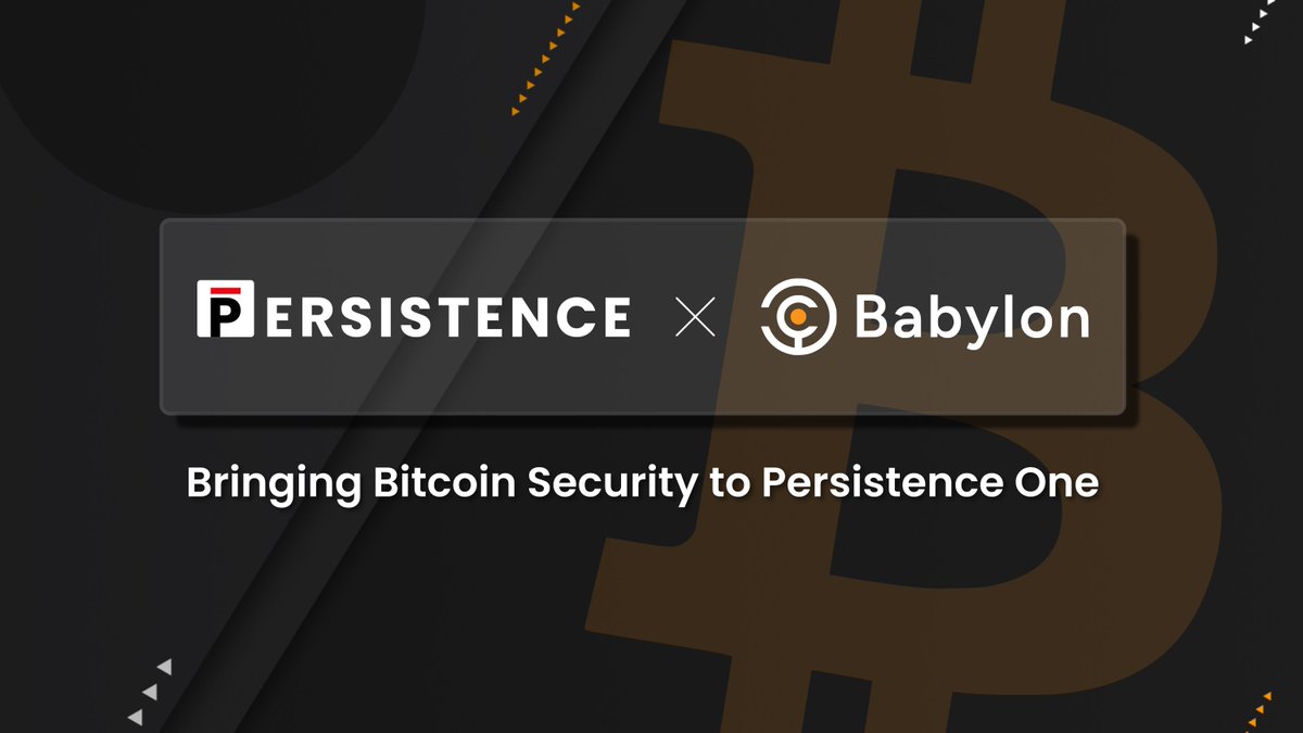 1/ @PersistenceOne 🤝🏼 @babylon_chain Persistence One will adopt #Bitcoin security to strengthen its Liquid Staking & Restaking ecosystem 🛡️ Learn more 👉🏼 blog.persistence.one/2024/03/13/bri… 🧵👇