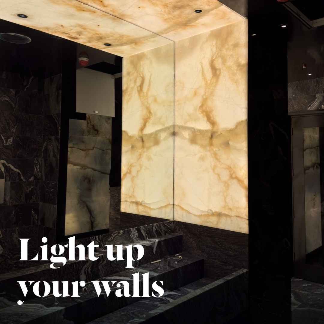 Bespoke backlighting adds an extra dimension to translucent surfaces like onyx, agate or alabaster 🪨💎 And a mix of backlighting & traditional techniques is used to to incorporate fixture into the fabric of the building for easier operation. Read more:unibox.co.uk/projects/illum…