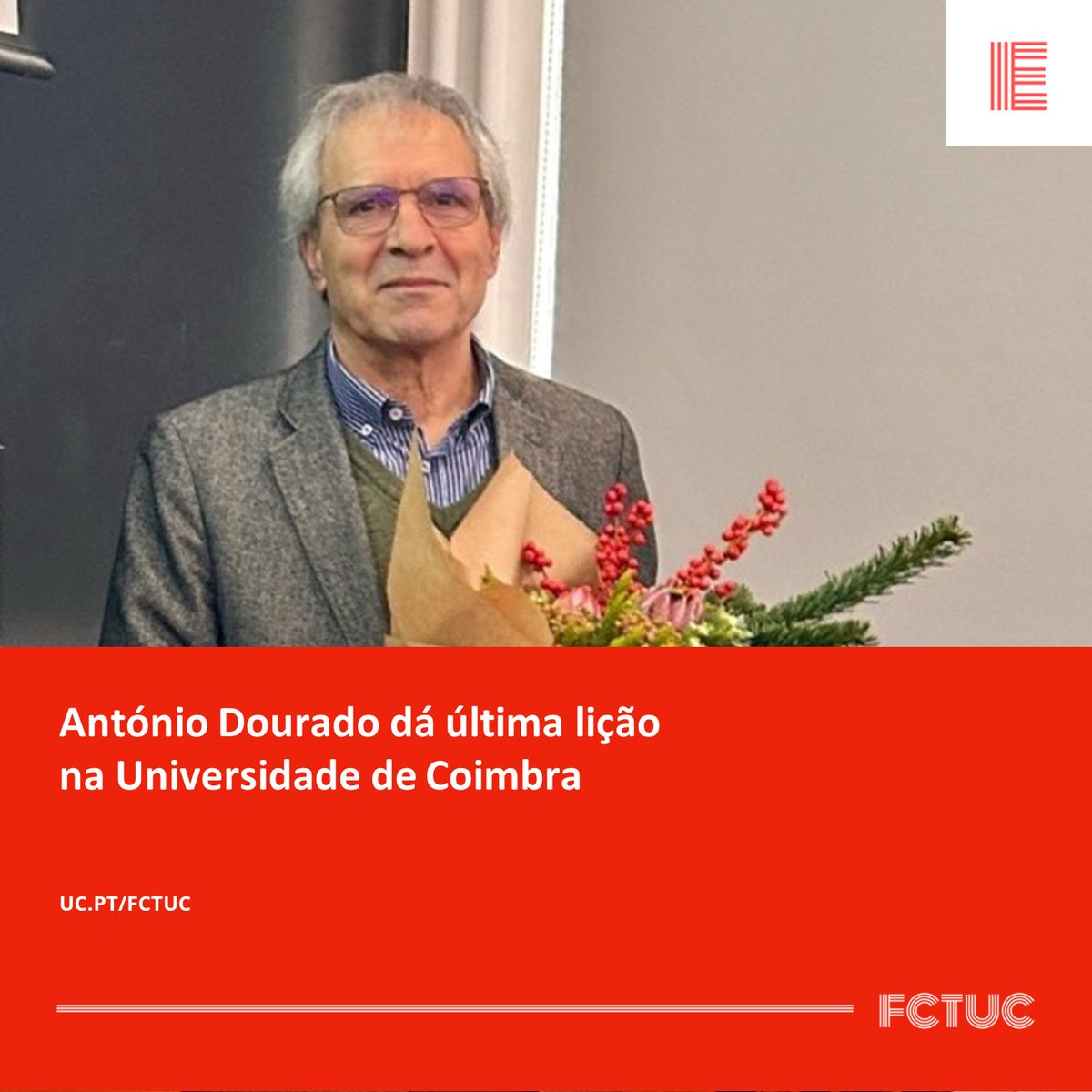 António Dourado dá última lição na Universidade de Coimbra. Mais informações no nosso site: uc.pt/fctuc/noticias…