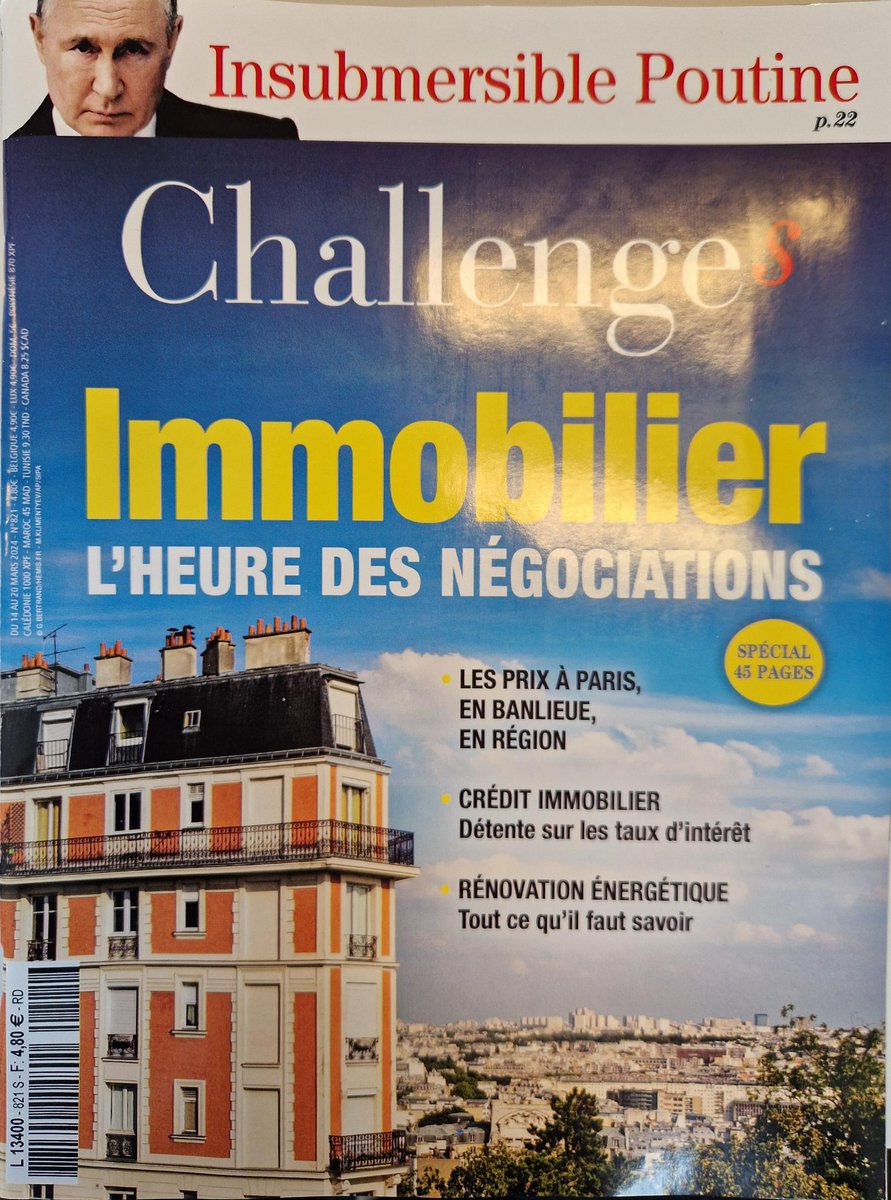 A lire demain dans @Challenges le portrait du nouveau patron de la DGSE. Et aussi une enquête sur comment la Russie se joue des sanctions européennes pour importer des grands crus français.