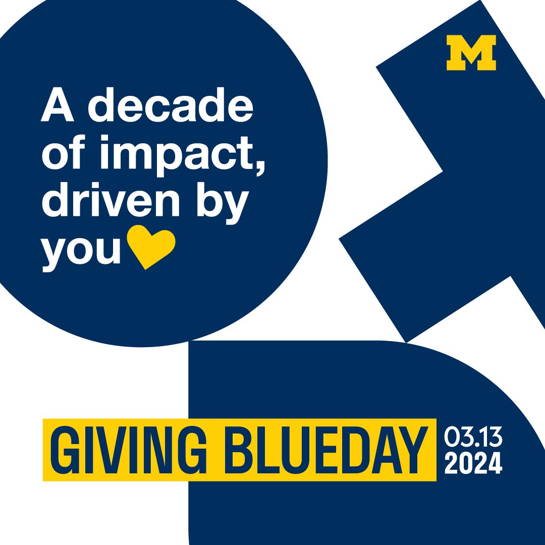 Celebrate Giving Blueday with us by making a gift in support of Michigan student-athletes. Link to Donate: myumi.ch/XGdbD