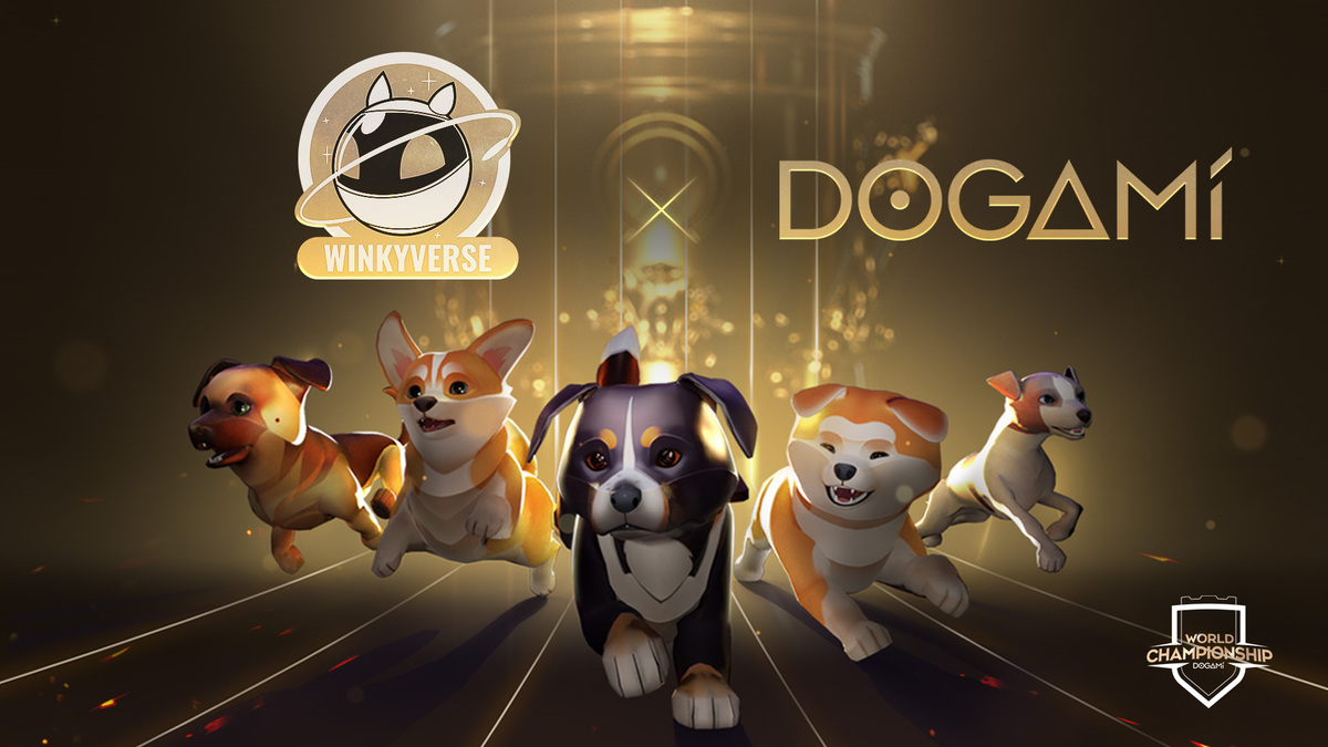 TheWinkyverse_'s tweet photo. 🤝 The Winkyverse x Dogami 🐕  

We are thrilled to announce that The #Winkyverse is teaming up with @Dogami for the #Dogami World Championship, a play-to-mint tournament, with a $450K valued prize pool. And we've got 15 spots for our community to qualify for step #2 of this event 🎁  

The competition will start on March 19th on the occasion of their new app Dogami Academy release 📱