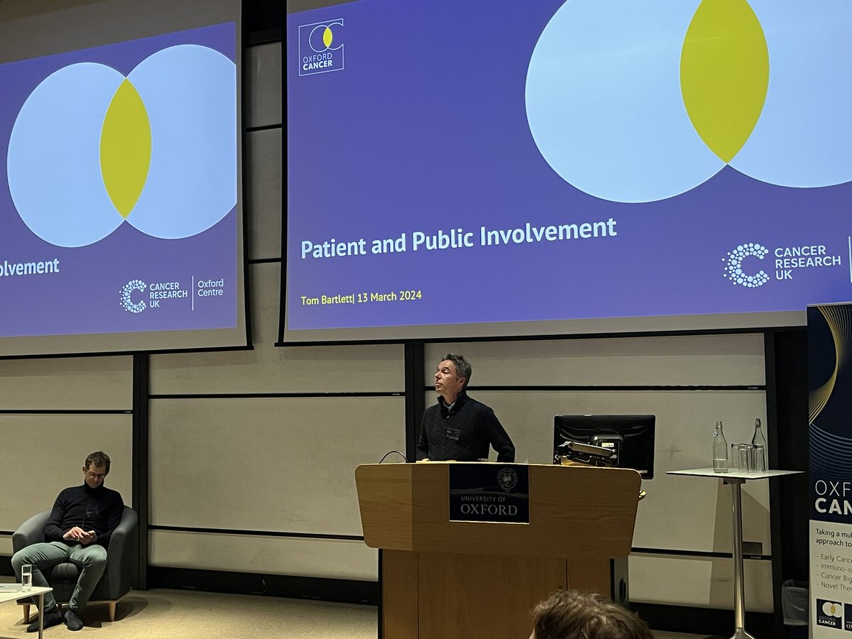 Great insight into the patient experience from PPI representative Tom Bartlett Tom and our other excellent PPI reps are giving valuable support to David Church with the LynchVax project @OxfordCancer #OxSymp24