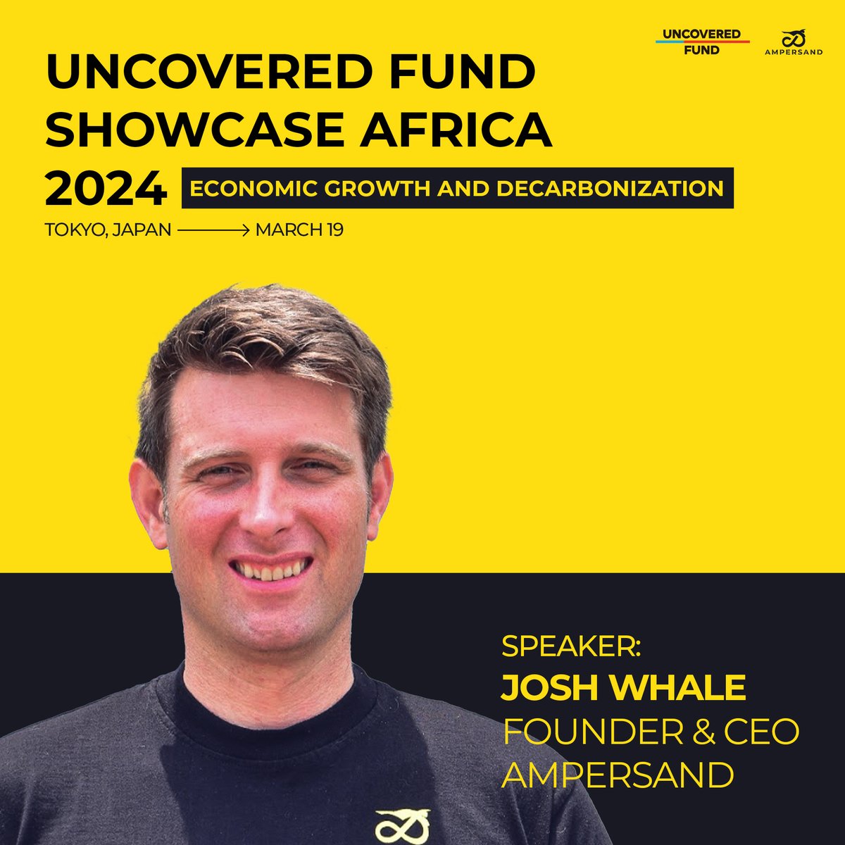Our CEO, Josh Whale, will attend #SHOWCASE AFRICA2024 in Tokyo on March 19th. He is speaking on the panel 'De-Engine: E-mobility revolution driving next-generation transportation networks.' in Next-gen Mobility #E2W #Ampersand <a href="/UncoveredFund/">UNCOVERED FUND</a>
