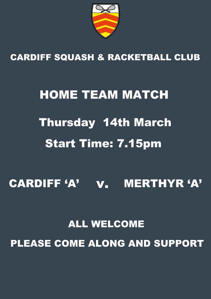 This Thursday.  Come along and support...