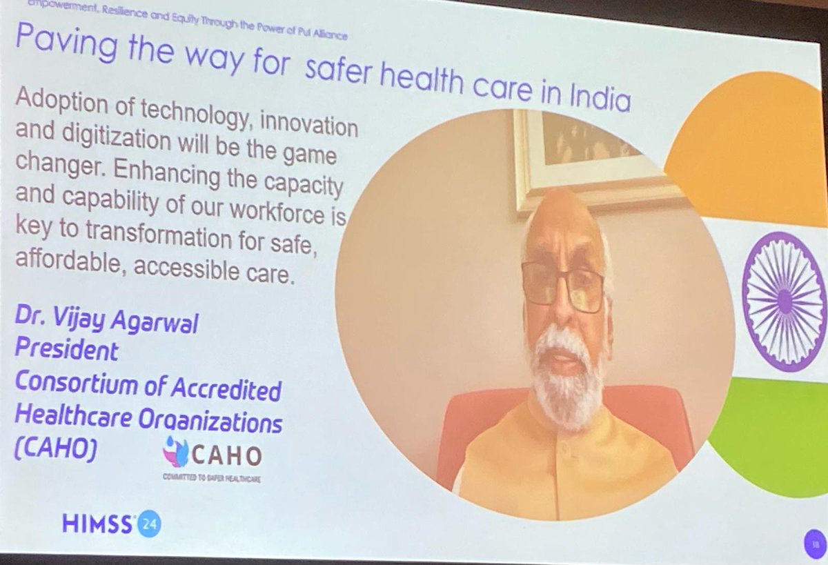 Dr. Vijay Agarwal, @CAHOindia, explains how Pul Alliance DHE is working with CAHO to improve India’s digital health workforce capability. #HIMSS24