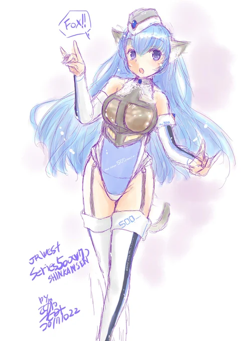 #オリキャラは性癖の見本市 まぁ確かに鉄道擬人化に猫耳つけた奴なんてボクぐらいでしたしね 