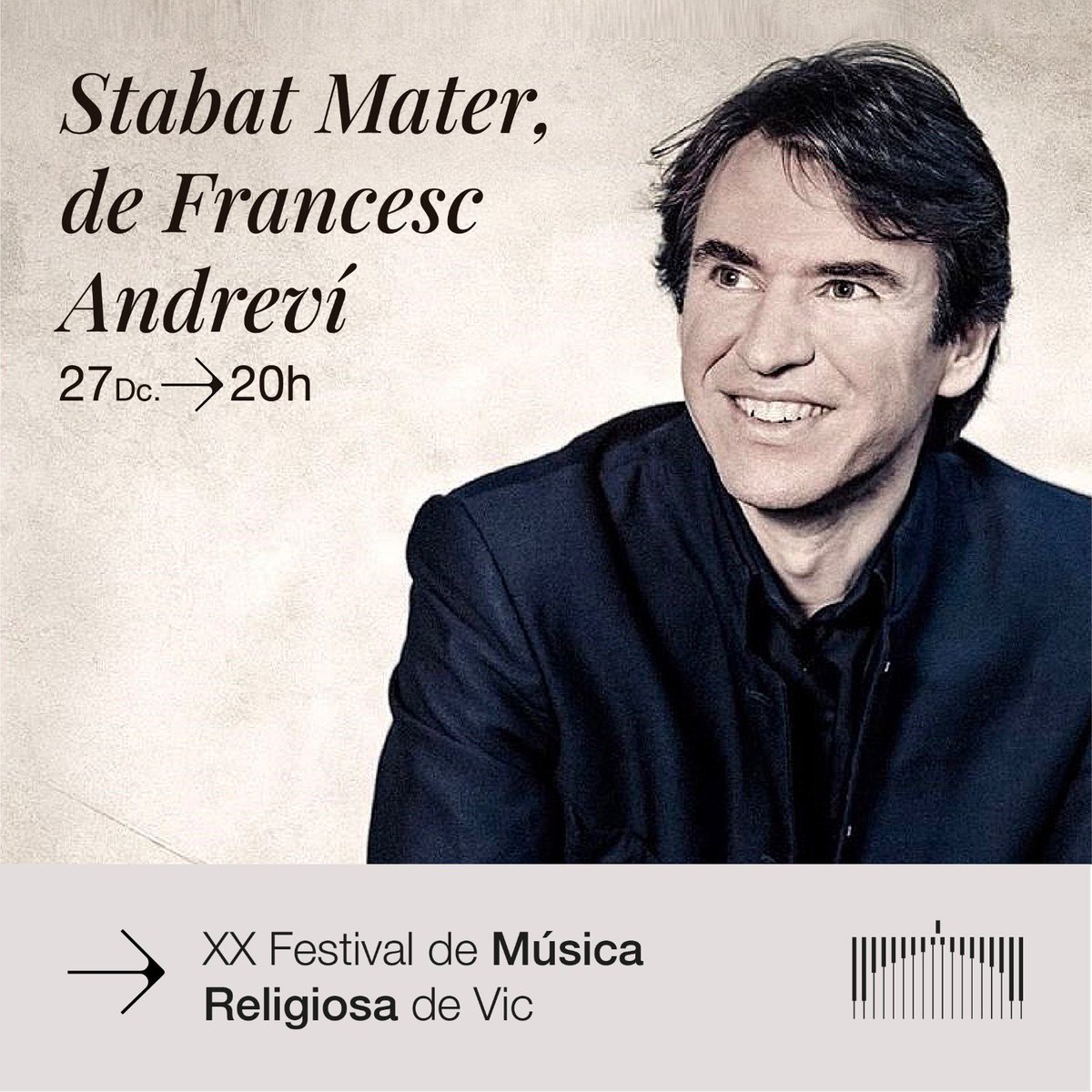 🎶 STABAT MATER | És una de les músiques religioses catalanes més importants de la primera meitat del XIX. Concert imperdible amb el cor de cambra Enric Granados i l’orquestra <a href="/terrassa48/">OCT48</a>. 

🗓️27 de març a les 20h 
📍Església de la Pietat
🎫 entradium.com/organizers/fes…

<a href="/fundacioacm/">@fundacioacm</a>