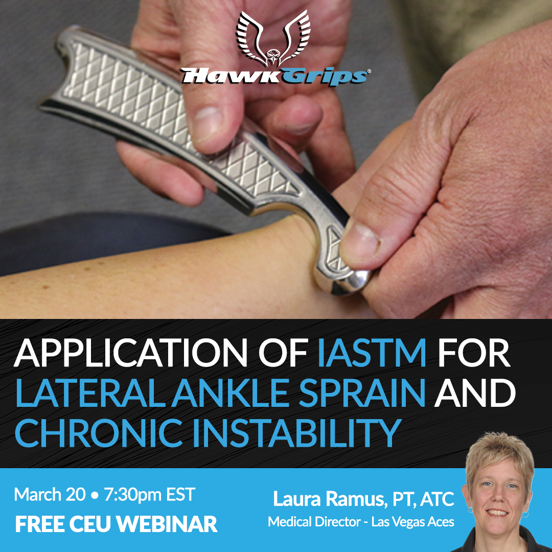Join HawkGrips for a FREE CEU webinar, featuring Laura Ramus, PT, ATC, March 20 at 7:30 PM! Follow this link for registration: hawkgrips.com/pages/applicat…