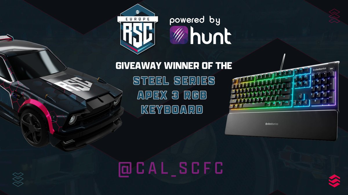 🎁 GIVEAWAY WINNER! 🎁

Apologies for the delay on drawing this, but the winner of the <a href="/HuntAppNetwork/">Hunt App</a> Giveaway for a SteelSeries Apex 3 RGB Keyboard is 🥁

@Cal_SCFC
