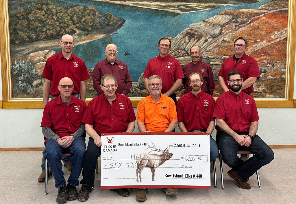 A huge thank you to the Bow Island Elks #440 for their donation to HALO! We appreciate ttheir ongoing support!!! #inflightforyourlife #yxh #yql #southernalberta #medhat #HEMS #haloairambulance #lethbridge #strongertogether