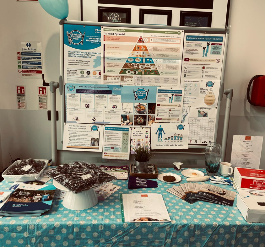 Peamount Nutrition and Hydration week kicked off with a focus on nutrition & muscle health, with delicious protein balls made fresh by our catering team & hand grip testing by the dietitians! @NHWeek #NHWeek @trust_indi